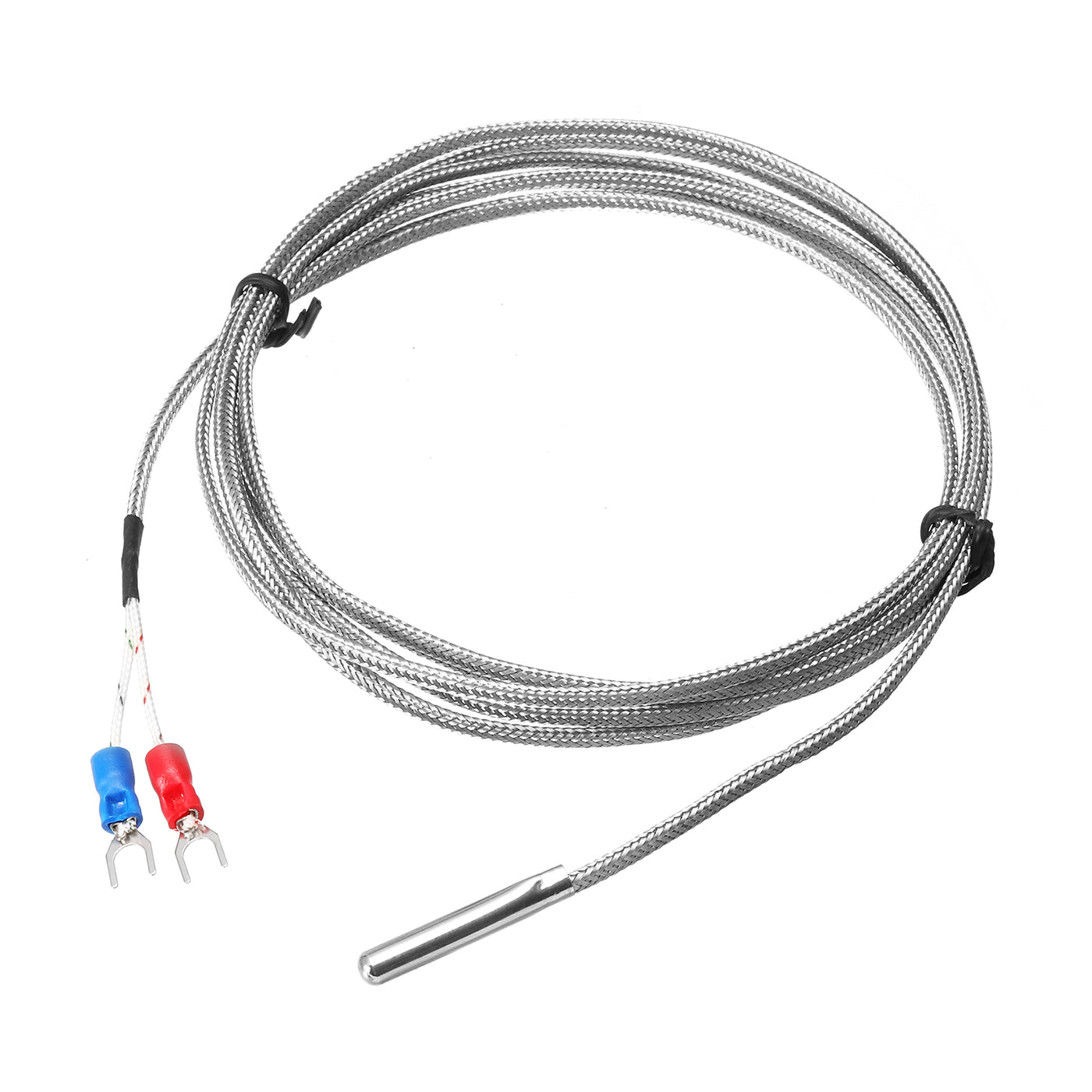 Harfington E Type Thermocouple Temperature Sensor Probe 4x30mm 6.6ft Wire 0 to 600°C(32 to 1112°F) Stainless Steel