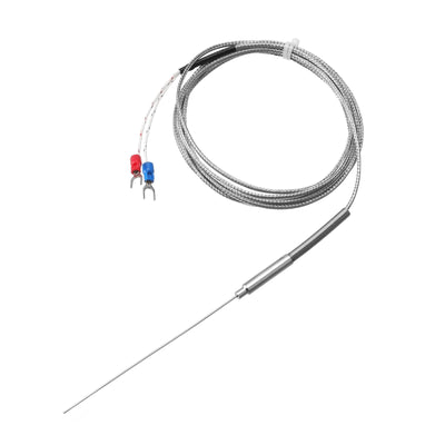 Harfington K Type Thermocouple Temperature Sensor Probe 1x100mm 6.6ft Wire 0 to 1000°C(32 to 1832°F) Stainless Steel