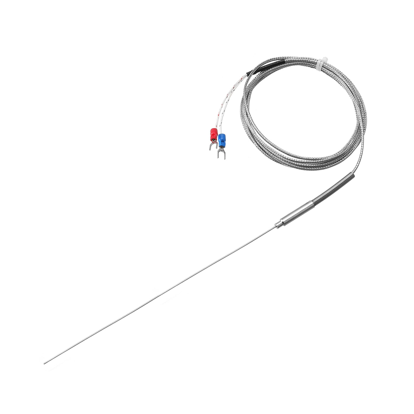 Harfington K Type Thermocouple Temperature Sensor Probe 1x200mm 6.6ft Wire 0 to 1000°C(32 to 1832°F) Stainless Steel