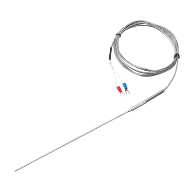 Harfington K Type Thermocouple Temperature Sensor Probe 2x200mm 6.6ft Wire 0 to 1000°C(32 to 1832°F) Stainless Steel