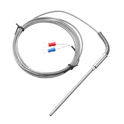 Harfington K Type Thermocouple Temperature Sensor Probe 4x100mm 6.6ft Wire 0 to 1000°C(32 to 1832°F) Stainless Steel