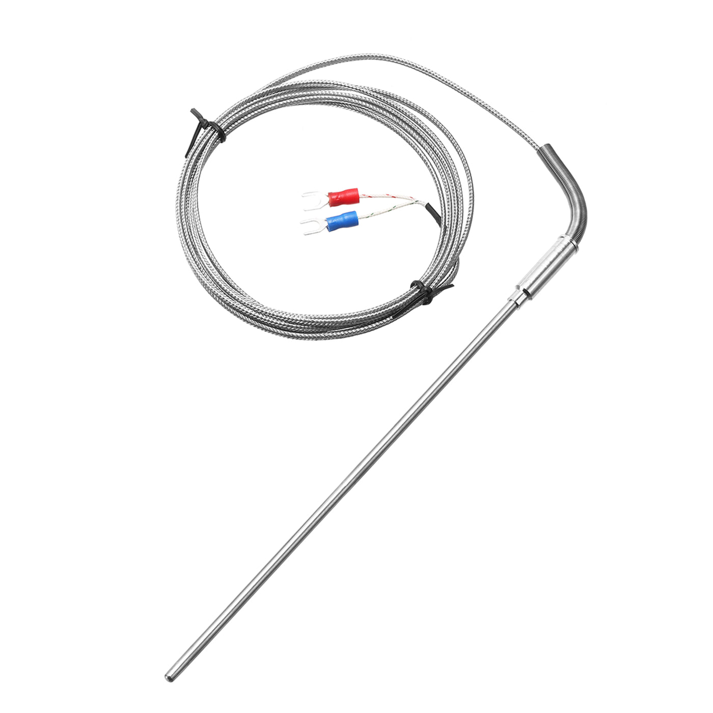 Harfington K Type Thermocouple Temperature Sensor Probe 4x200mm 6.6ft Wire 0 to 1000°C(32 to 1832°F) Stainless Steel