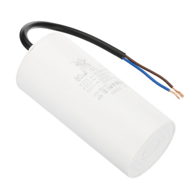 Harfington CBB60 80uf Running Capacitor,AC 450V 2 Wires 50/60Hz Cylinder 120x54mm