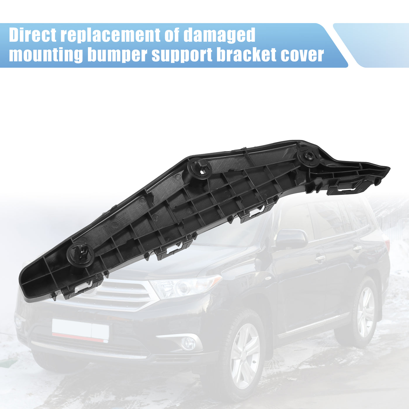 X AUTOHAUX Front Right Bumper Bracket Retainer Spacer Mounting Support for Toyota Highlander 2011-2013  Plastic Black