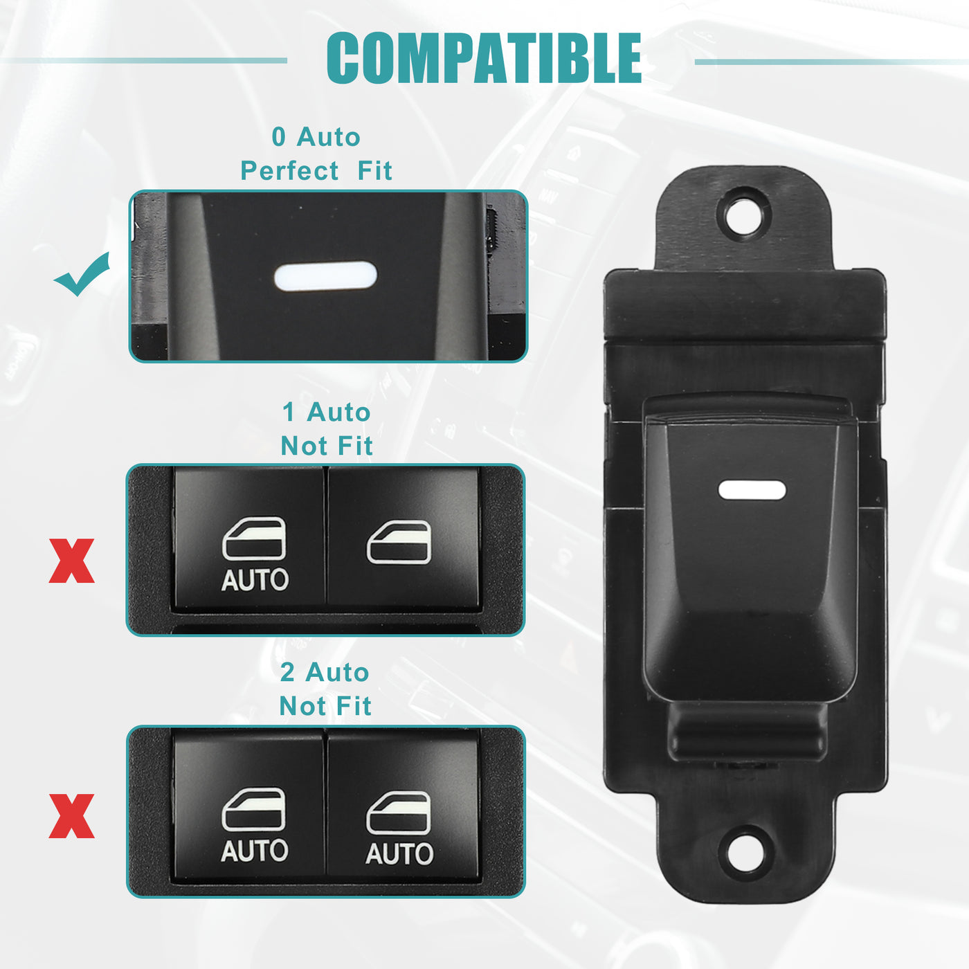 ACROPIX Front Right Side Master Power Window Switch Fit for KIA CERATO 16 - Pack of 1 Black