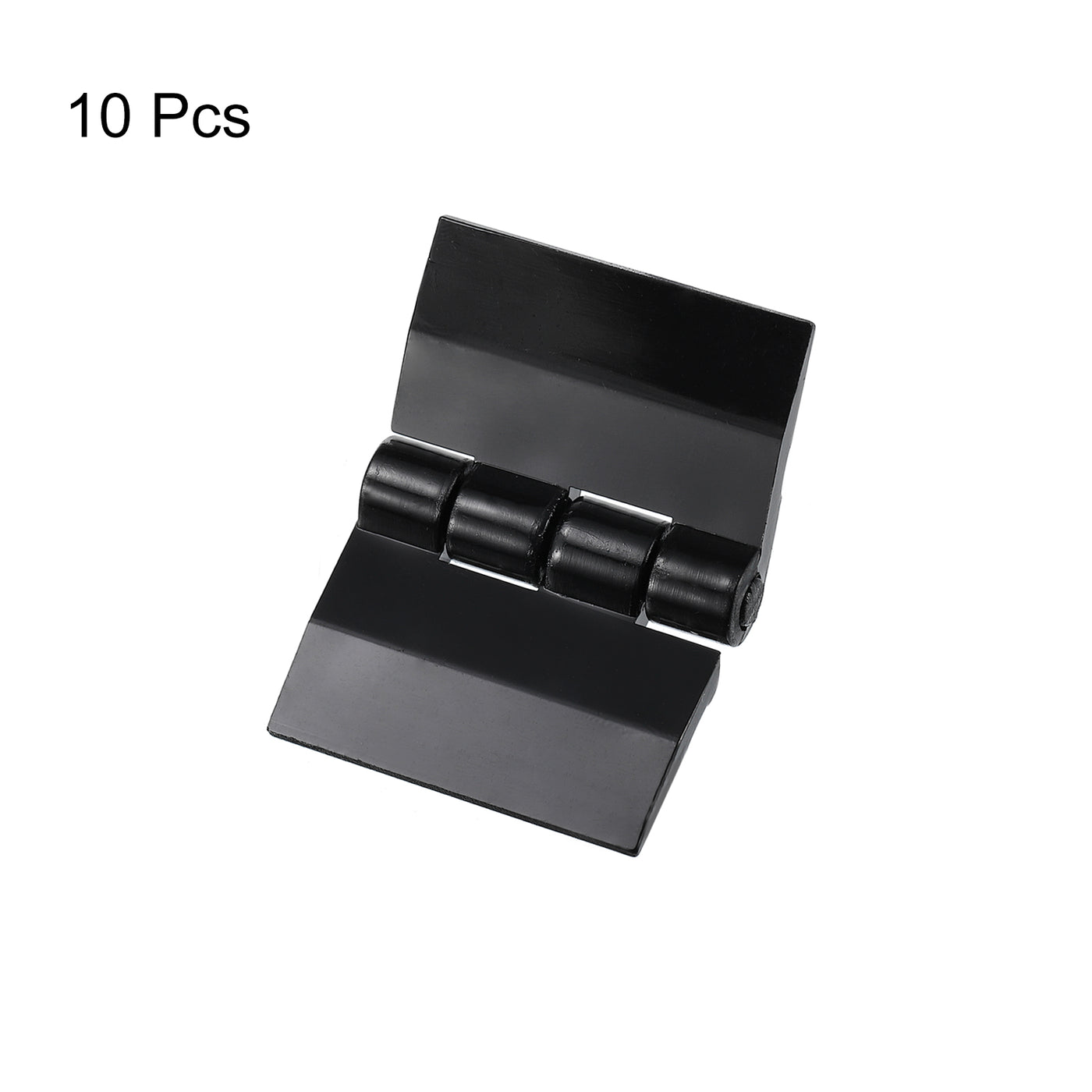 uxcell Uxcell 10Pcs 1x1.34 Inch Acrylic Hinges Mini Hardware Folding Hinge for Box Black