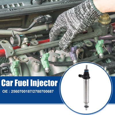 Harfington Car Fuel Injector Nozzle Silver Tone for Mercedes-Benz C300 2.0L 2015-2021 No.2560700187  - Pack of 1