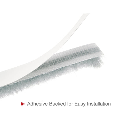 Harfington Uxcell Weather Stripping Brush, 10ft L x 0.3" W x 0.3" H Self-Adhesive Seal Weatherstrip Sweep Brush Gray for Door Window