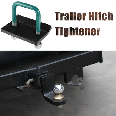 Harfington Universal Trailer Hitch Tightener Anti-Rust Double Coating Protective Hitch Stabilizer Anti-Rattle Clamp Green Black