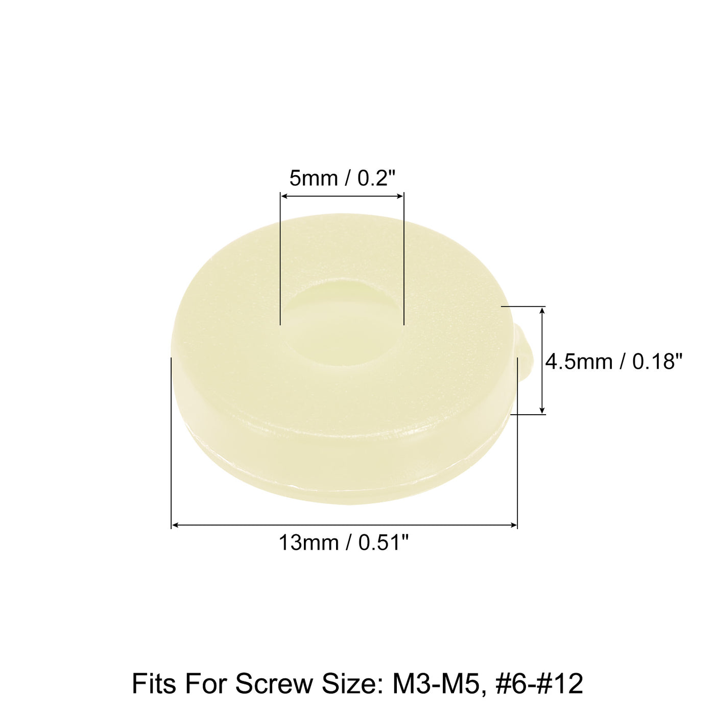 uxcell Uxcell 100Pcs 5mm Hinged Screw Cover Caps Plastic Fold Screw Snap Covers, Beige