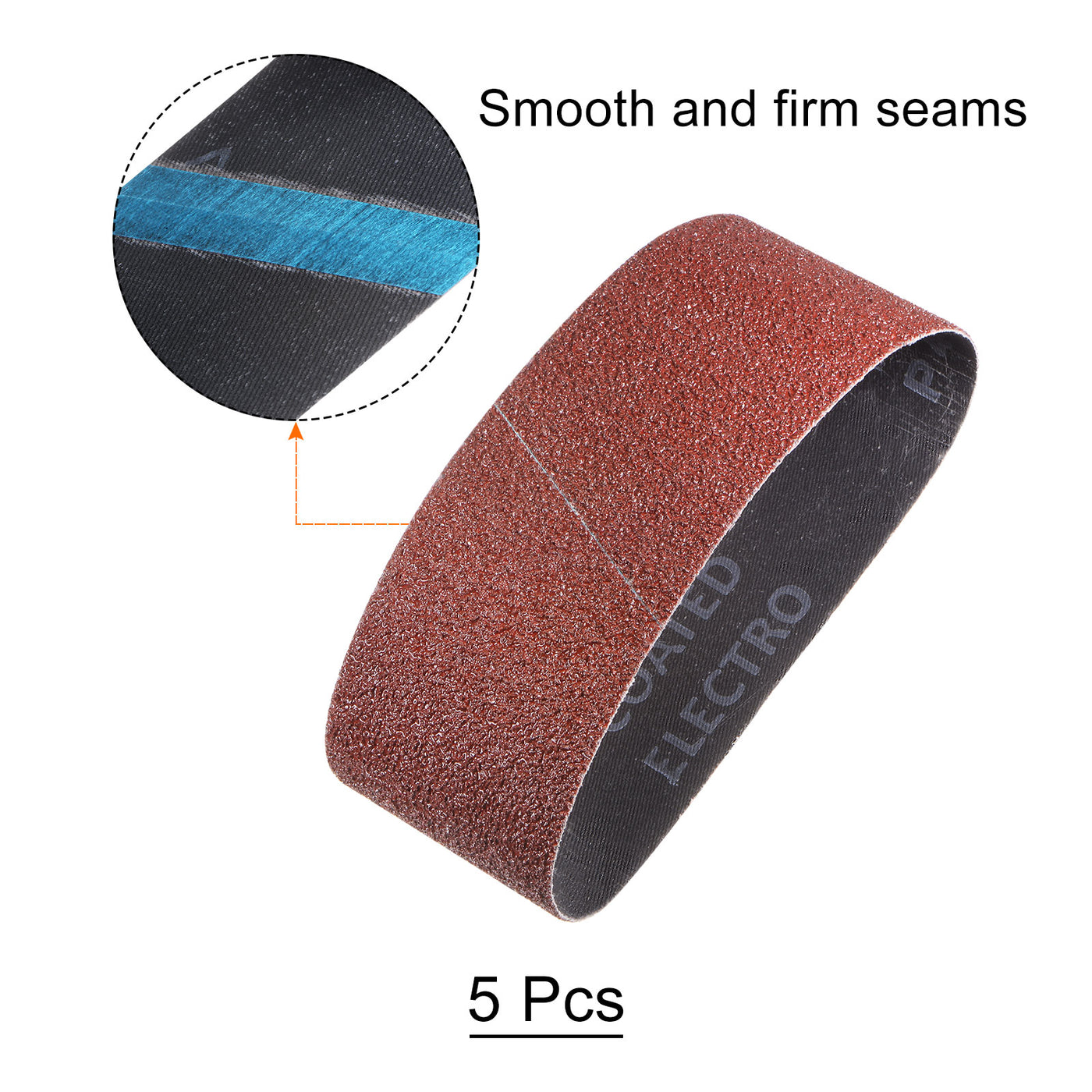 Harfington 5pcs Sanding Belts 3x18" Belt Sander Paper 40 Grit Aluminum Oxide Sandpaper