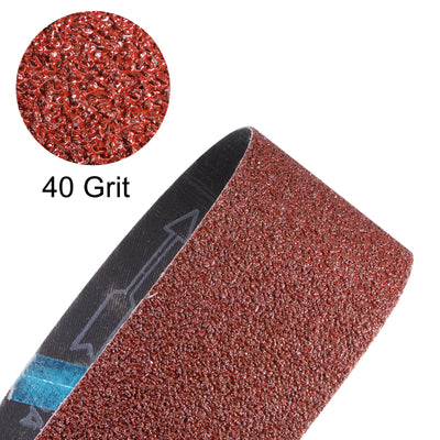 Harfington 5pcs Sanding Belts 3x18" Belt Sander Paper 40 Grit Aluminum Oxide Sandpaper