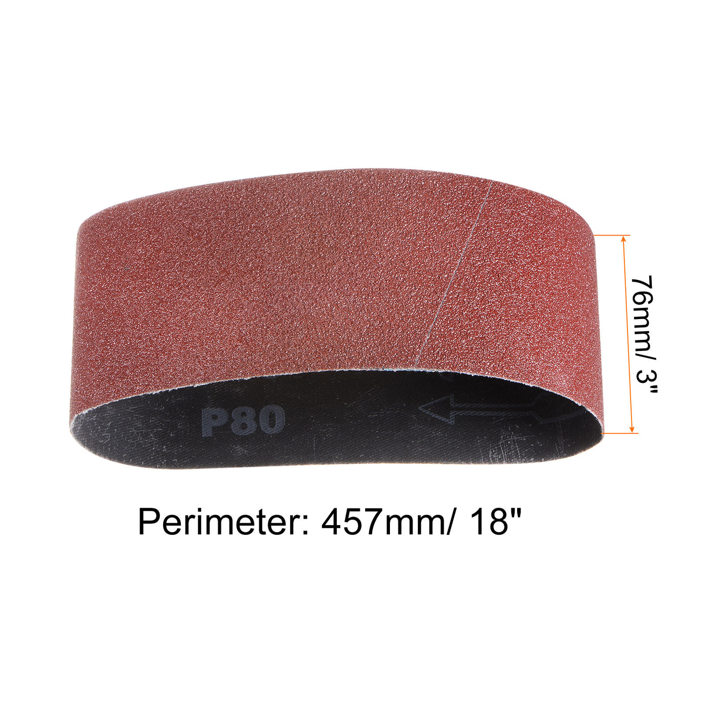 Harfington 10pcs Sanding Belts 3x18" Belt Sander Paper 80 Grit Aluminum Oxide Sandpaper