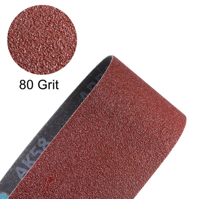 Harfington 10pcs Sanding Belts 3x18" Belt Sander Paper 80 Grit Aluminum Oxide Sandpaper