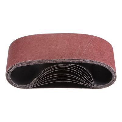 Harfington 10pcs Sanding Belts 3x18" Belt Sander Paper 180 Grit Aluminum Oxide Sandpaper