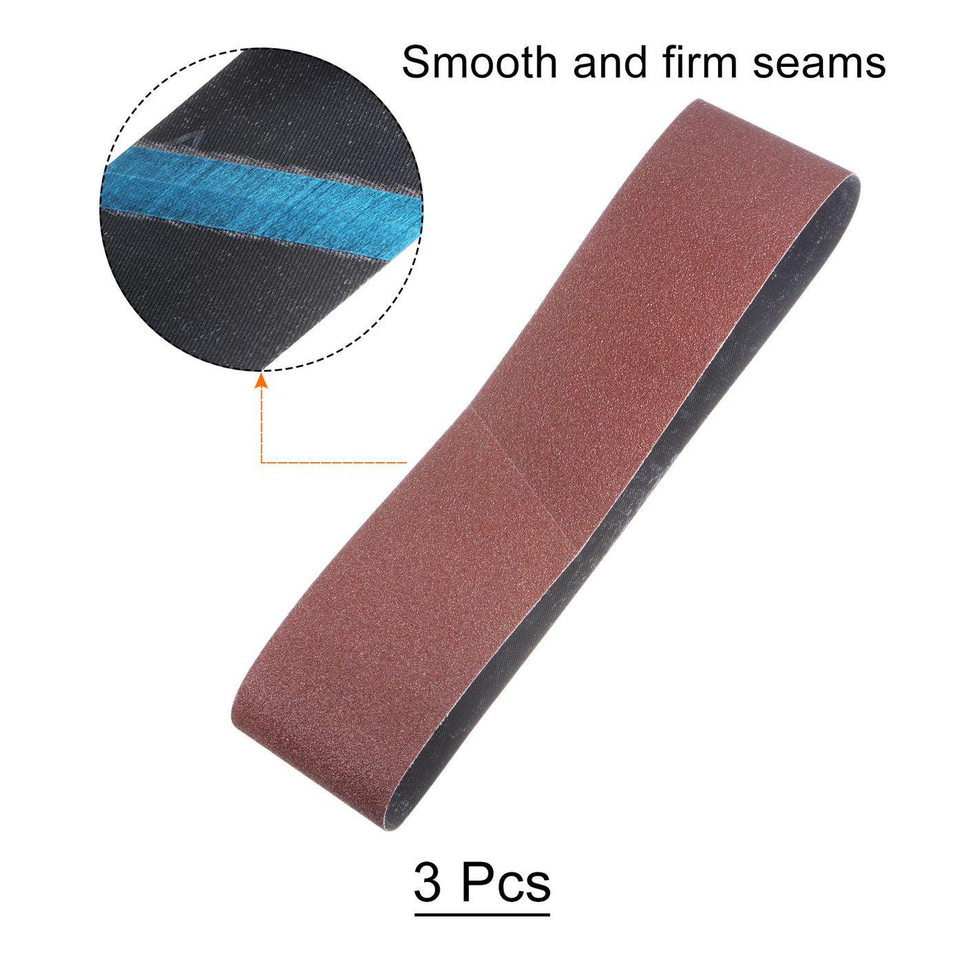 Harfington 3pcs Sanding Belts 4x36" Belt Sander Paper 80 Grit Aluminum Oxide Sandpaper Belt