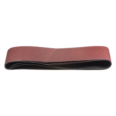 Harfington 3pcs Sanding Belts 4x36" Belt Sander Paper 80 Grit Aluminum Oxide Sandpaper Belt