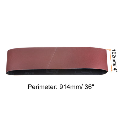 Harfington 3pcs Sanding Belts 4x36" Belt Sander Paper 240 Grit Aluminum Oxide Sandpaper