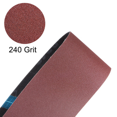 Harfington 3pcs Sanding Belts 4x36" Belt Sander Paper 240 Grit Aluminum Oxide Sandpaper