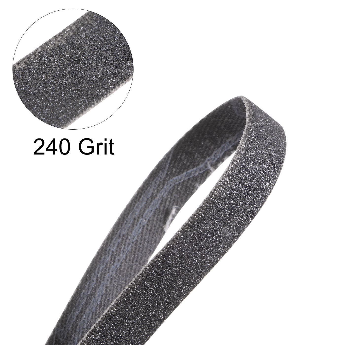 Harfington 5pcs Sanding Belts 3/8x13" Belt Sander Paper 240 Grit Silicon Carbide Sandpaper