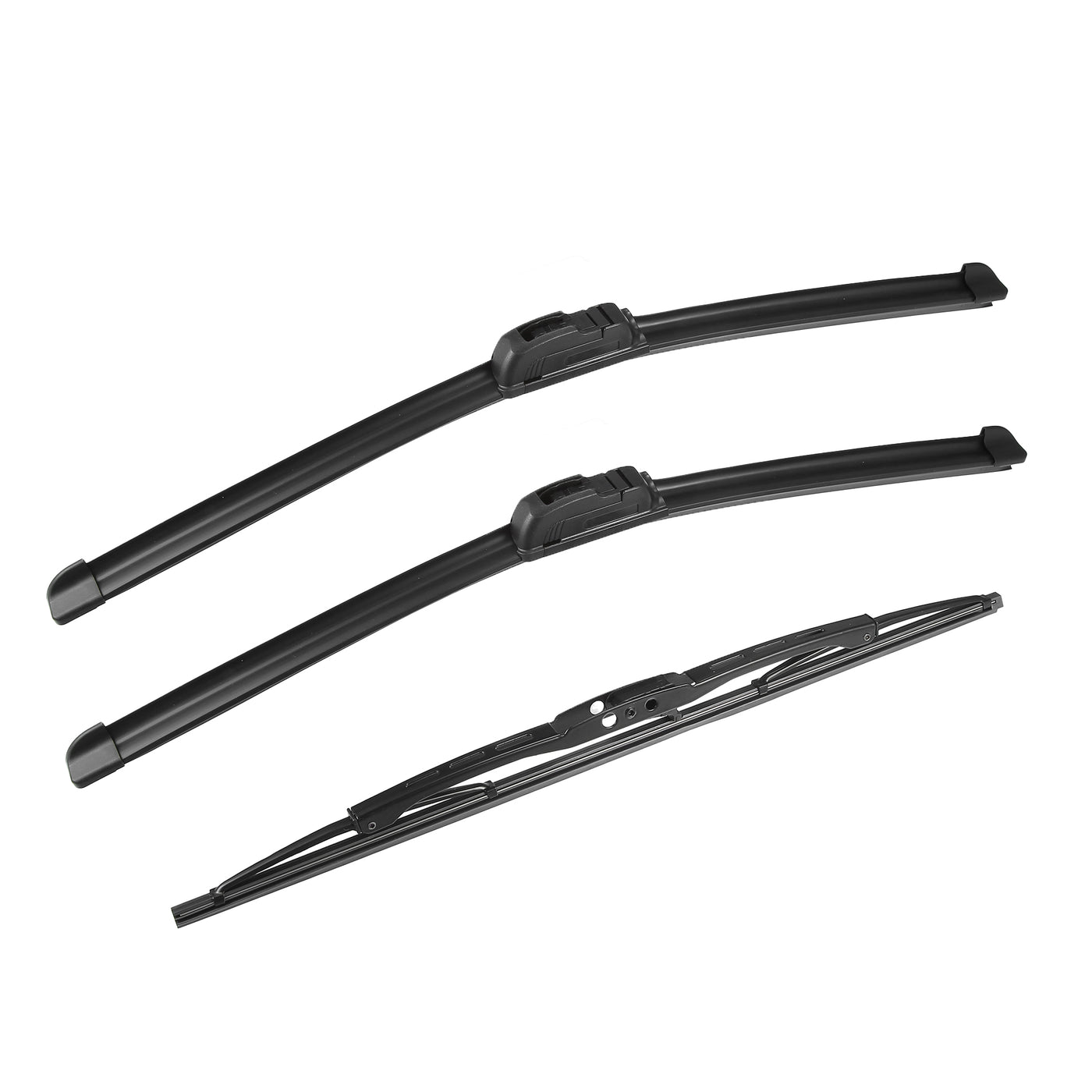 ACROPIX 19" 19" 16" Front Rear Windshield Wiper Blade Set Fit for Toyota Sequoia - Pack of 3 Black
