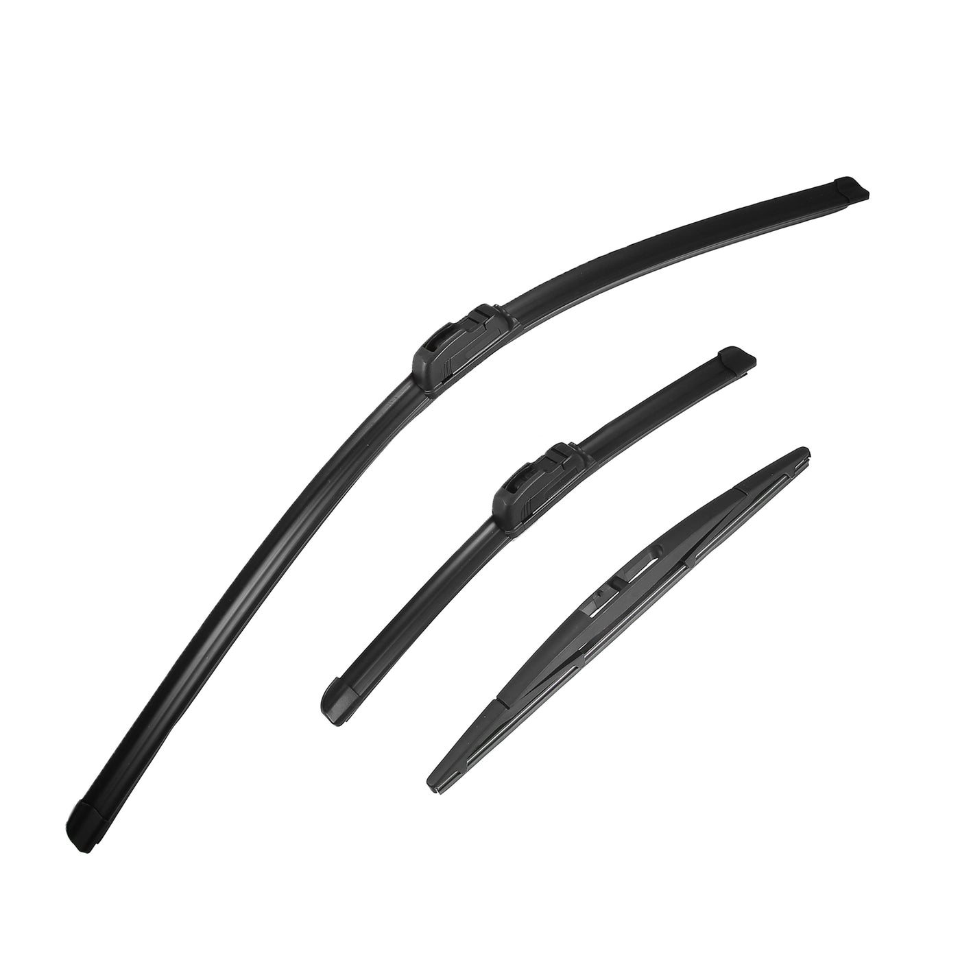 ACROPIX 28" 14" 12" Front Rear Windshield Wiper Blade Set Fit for Nissan Versa Note - Pack of 3 Black