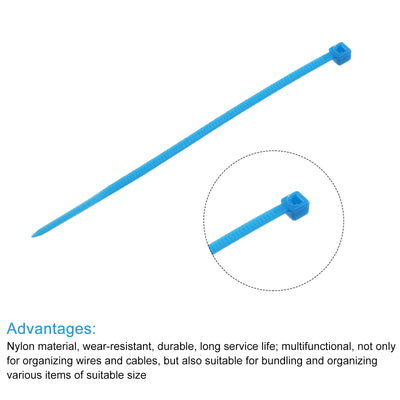 Harfington 480pcs 1/8 x 4 Inch Cable Zip Ties Long Nylon Cable Ties Self-Locking 6 Color
