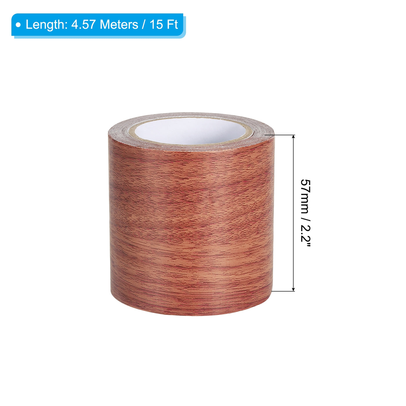 Harfington Wood Grain Repair Tape 2.2"X15', Self Adhesive Realistic Patch, Red Oak