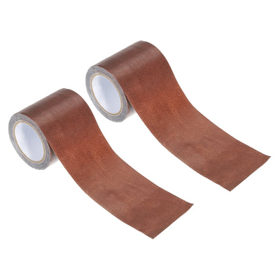 Harfington Leather Repair Tape 2.2"X30', Self Adhesive Realistic Leather Patch, Red