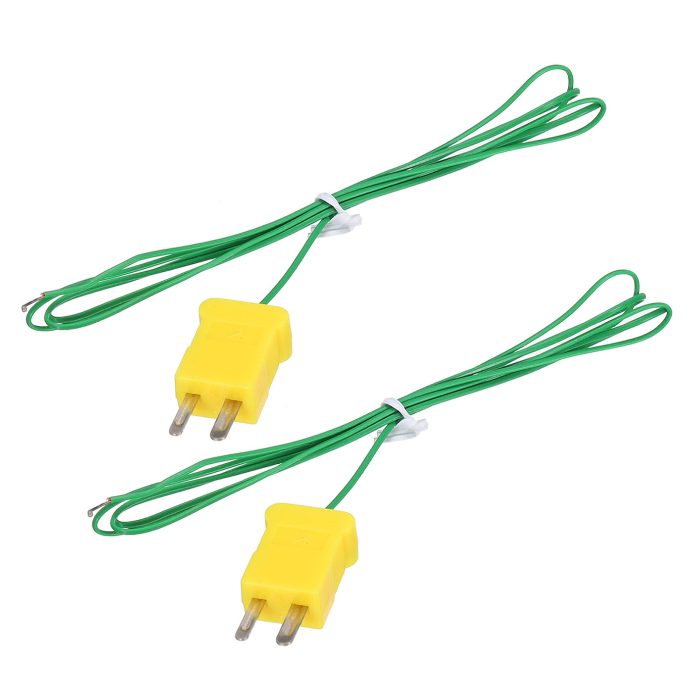 Harfington 2pcs K Type Thermocouple Mini Connector Temperature Sensor Probes PTFE 3.3ft -50 to 260°C(-58 to 500°F), Green