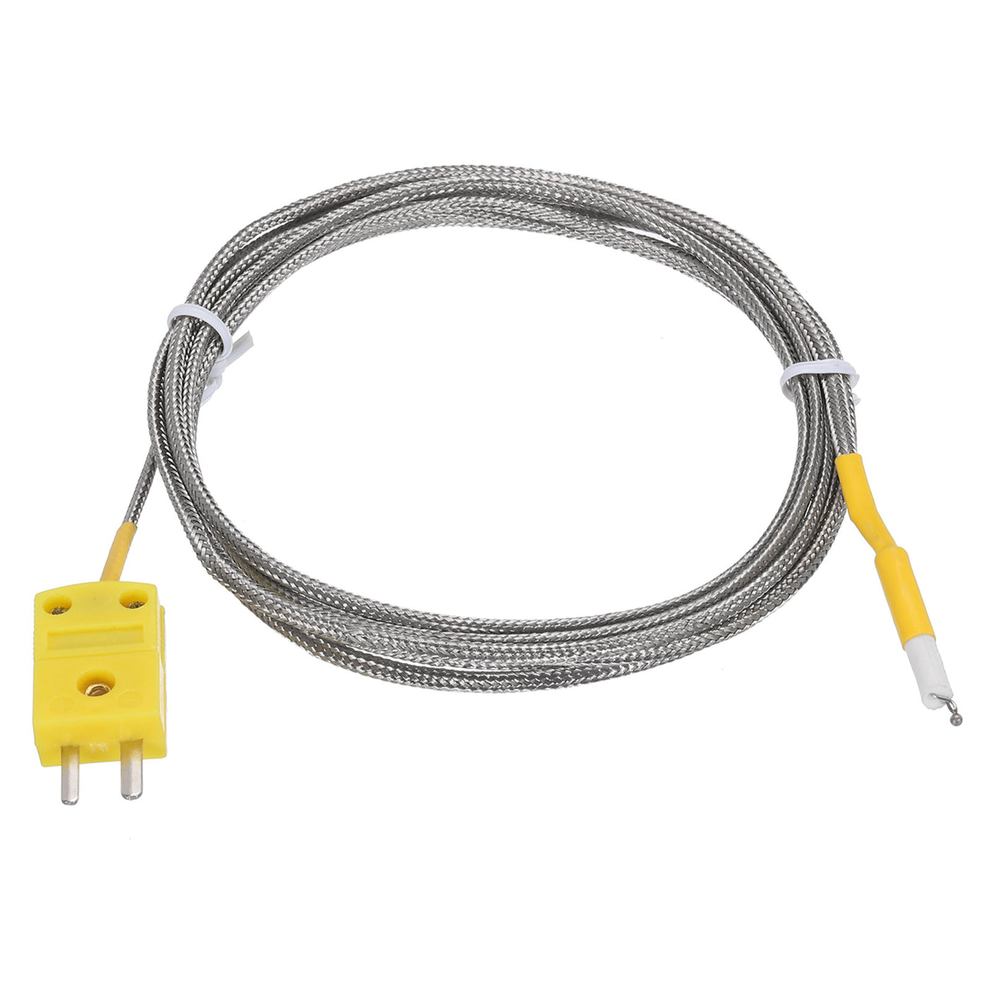 Harfington K Type Thermocouple Mini Connector Temperature Sensor Probes Metal Shielded Wire 6.6ft -50 to 800°C(-58 to 1472°F)