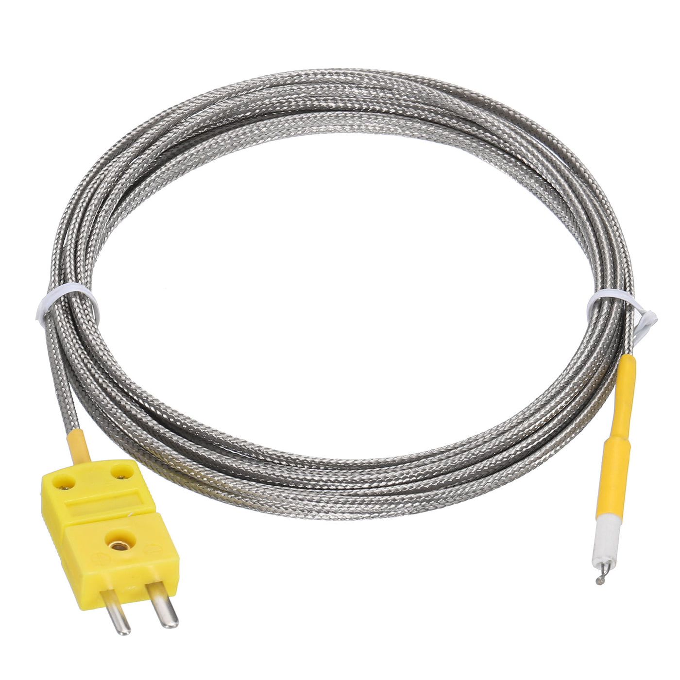 Harfington K Type Thermocouple Mini Connector Temperature Sensor Probes Metal Shielded Wire 10ft -50 to 800°C(-58 to 1472°F)