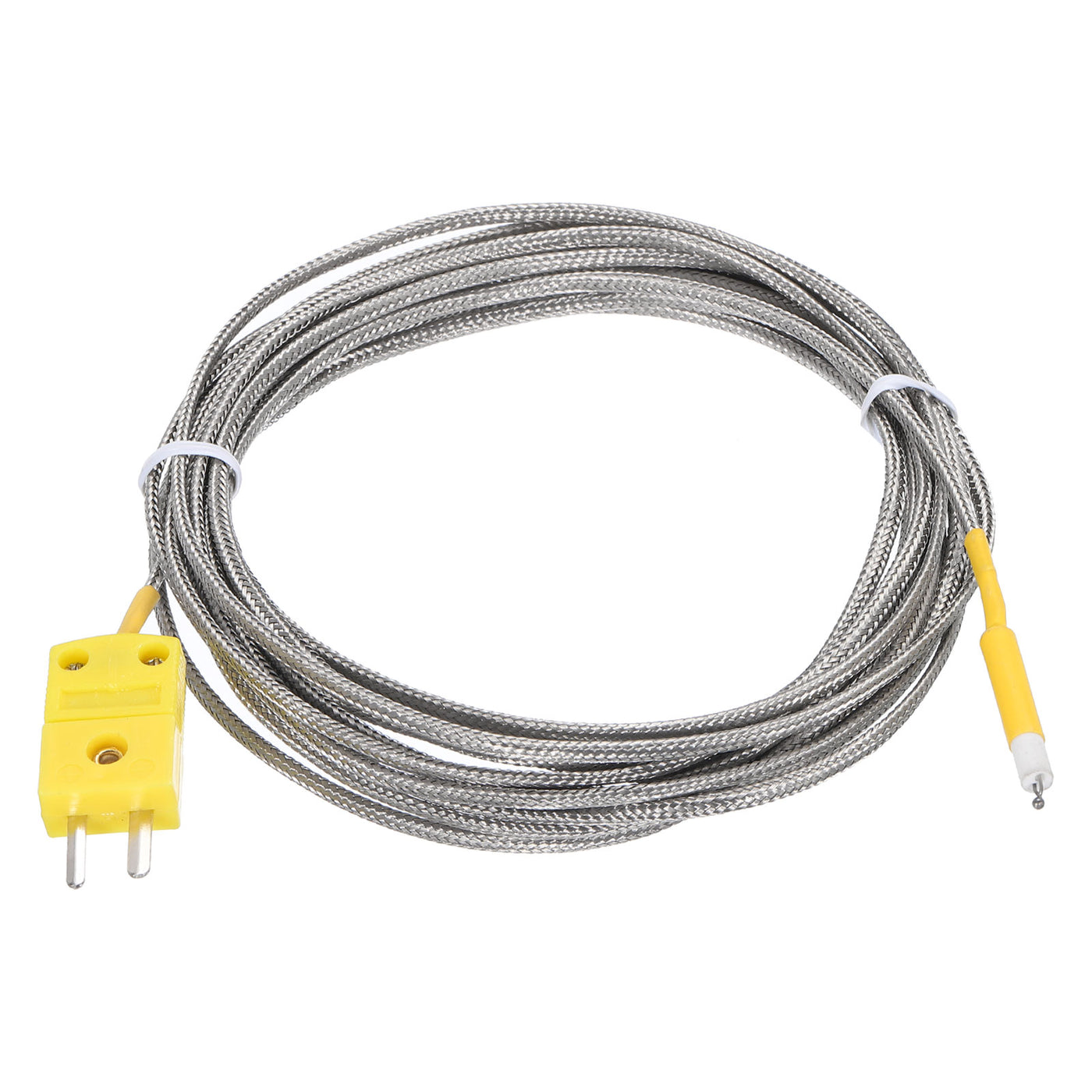 Harfington K Type Thermocouple Mini Connector Temperature Sensor Probes Metal Shielded Wire 13ft -50 to 800°C(-58 to 1472°F)