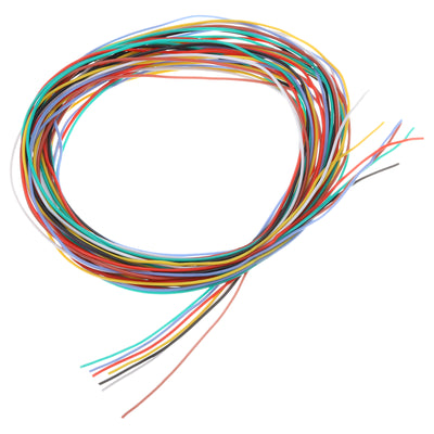 Harfington 26 Gauge Silicone Wire 26AWG Electrical Wire Stranded Wire Flexible Tinned Copper Wire High Temp Hookup Wire 7 Color 1.5m/4.92ft 7pcs