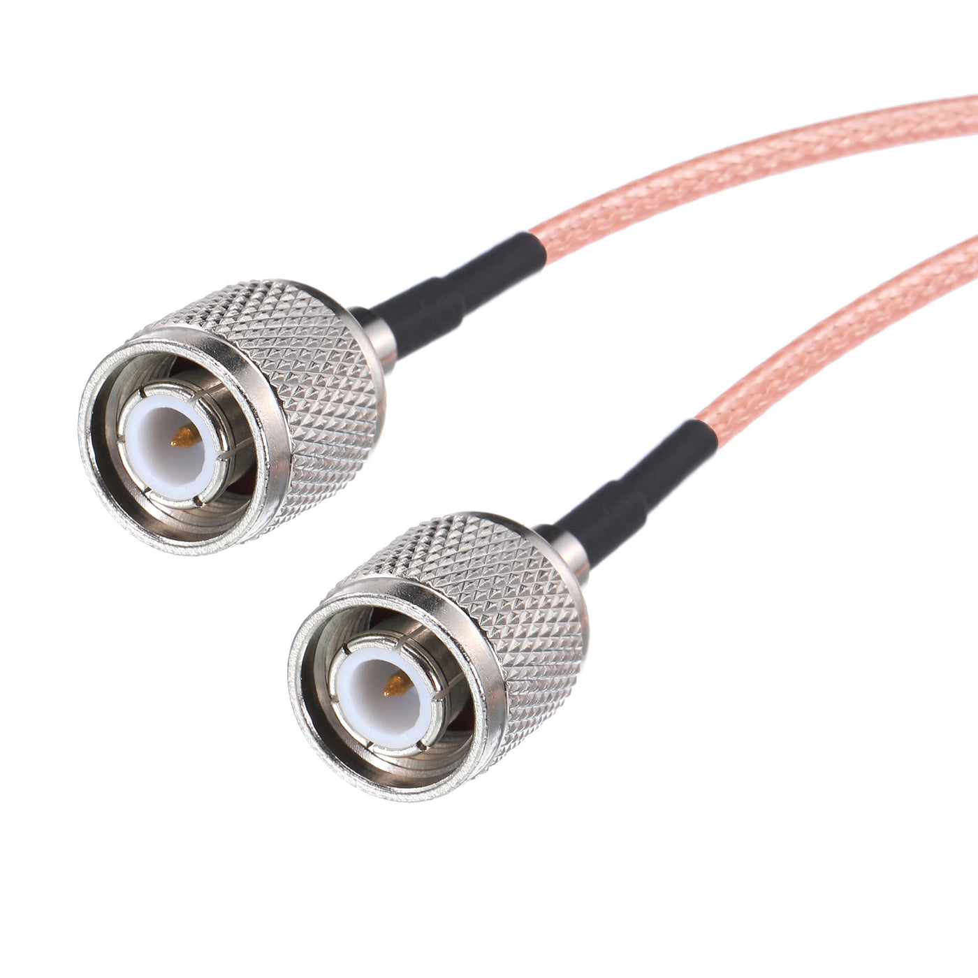 Harfington RG316 Coaxial Cables TNC Male to TNC Male Low Loss RF Coaxial Cable 2FT 50 Ohm Orange 2Pcs