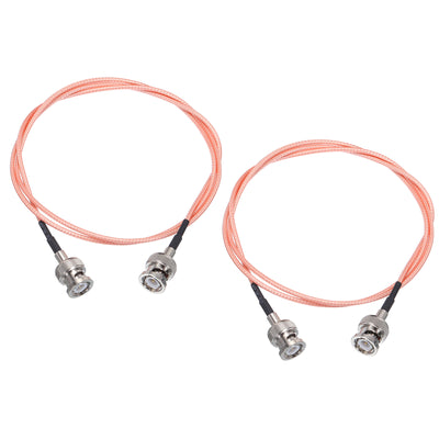 Harfington RG316 Koaxialkabel BNC Männlich zu BNC Stecker Geringer Verlust RF Koaxial Kabel 3FT 50 Ohm Orange 2Stk