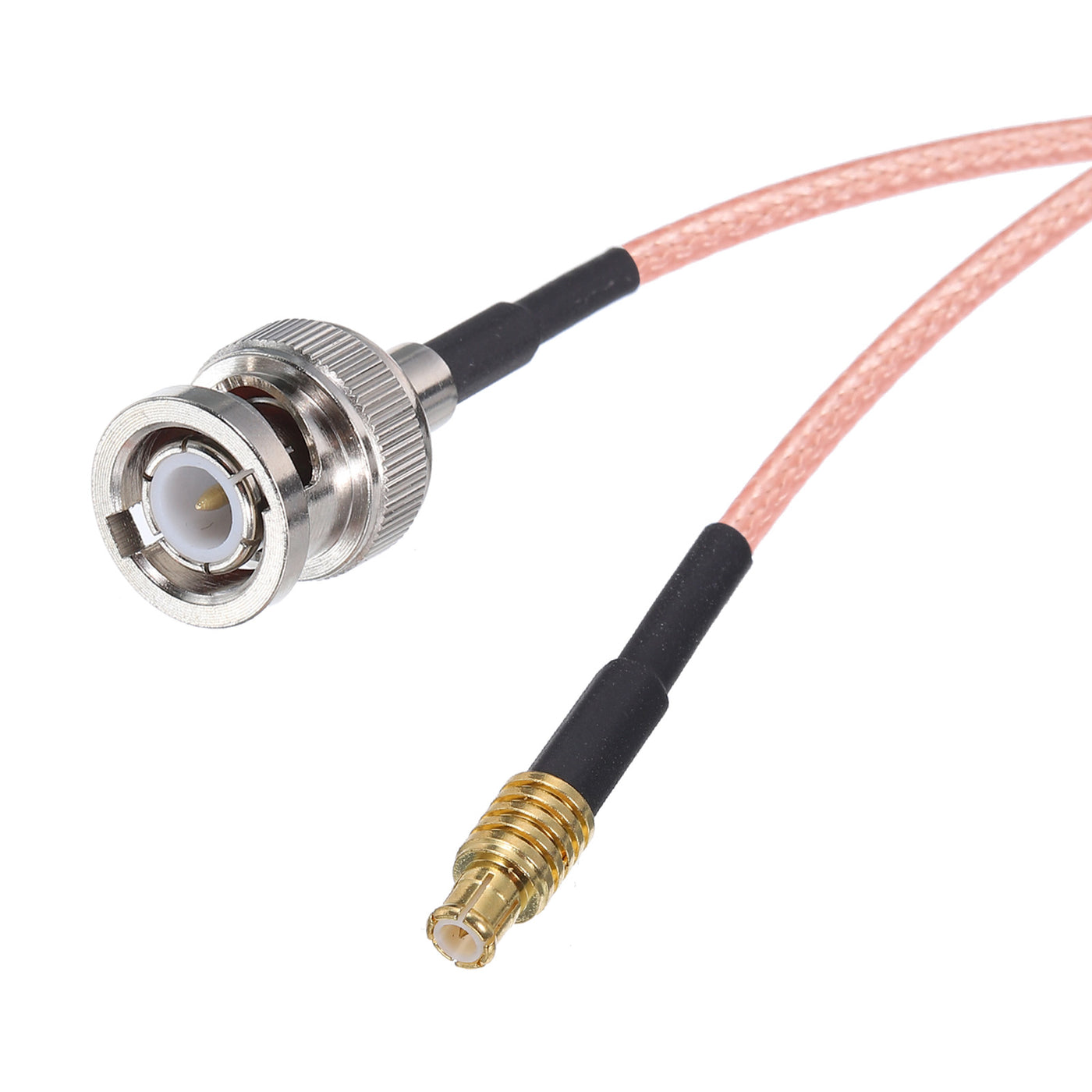 Harfington RG316 Coaxial Cables BNC Male to MCX Male Low Loss RF Coaxial Cable 0.5FT 50 Ohm Orange 2Pcs