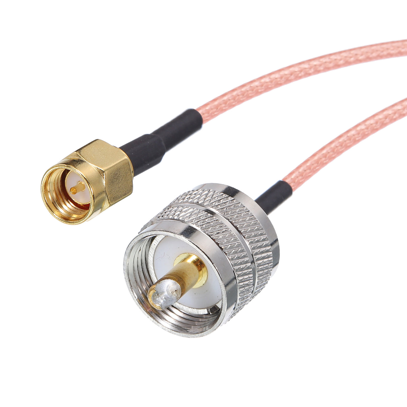 Harfington RG316 Coaxial Cables SMA Male to UHF Male Low Loss RF Coaxial Cable 0.5FT 50 Ohm Orange 2Pcs