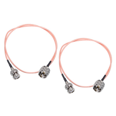 Harfington RG316 Coaxial Cables BNC Male to UHF Male Low Loss RF Coaxial Cable 2FT 50 Ohm Orange 2Pcs