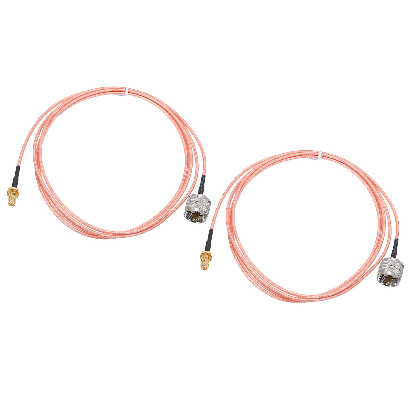 Harfington RG316 Coaxial Cables SMA Female Bulkhead to UHF Male Low Loss RF Coaxial Cable 6FT 50 Ohm Orange 2Pcs