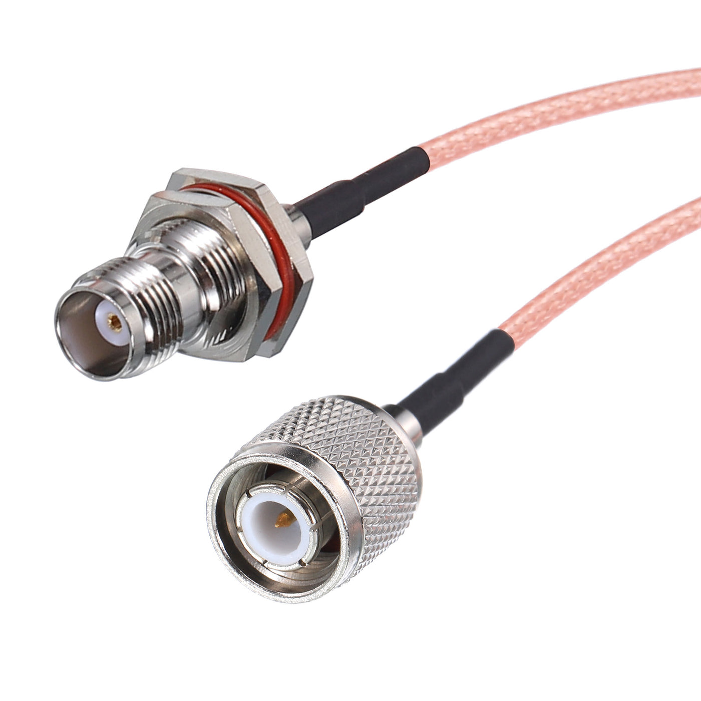 Harfington RG316 Coaxial Cables TNC Male to TNC Female Bulkhead Low Loss RF Coaxial Cable 3FT 50 Ohm Orange 2Pcs