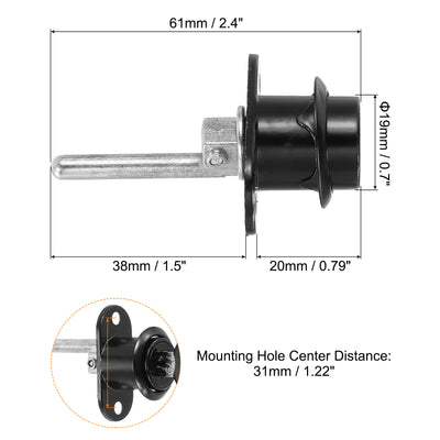 Harfington 19mm Drawer Locks with Keys, 2 Pack Zinc Alloy Nickel Plated Drawer Lock Keyed Different for Furniture Drawer Showcase Locker, Black