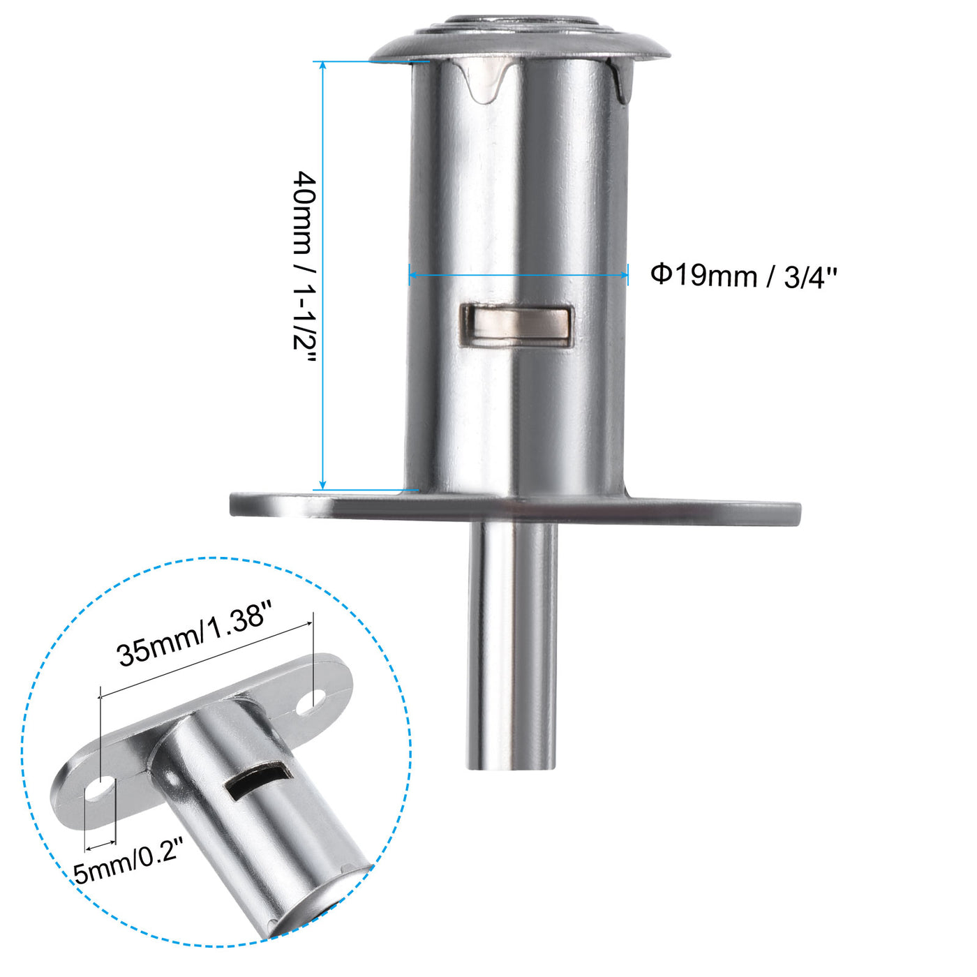 Harfington Drawer Locks with Keys, Zinc Alloy Chrome Finish Drawer Door Lock Keyed Different for Door Furniture Locker Lock