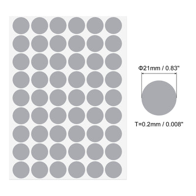 Harfington Uxcell 1 Sheet/54Pcs 21mm Dia PVC Self Adhesive Screw Hole Cover Stickers, Gray