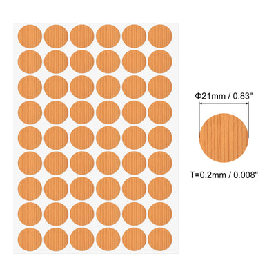 Harfington Uxcell 1 Sheet/54Pcs 21mm PVC Self Adhesive Screw Hole Cover Stickers Textured Orange