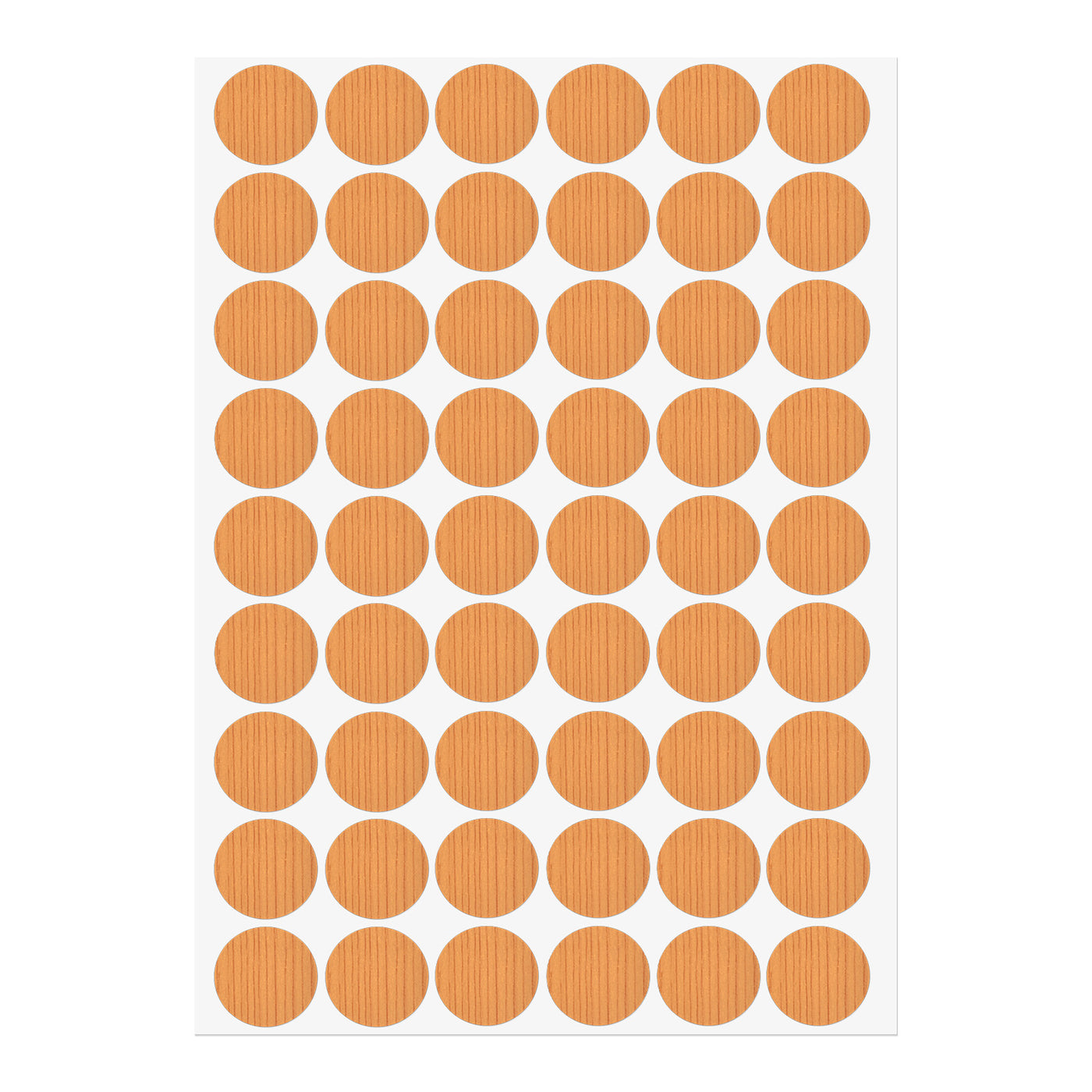 uxcell Uxcell 1 Sheet/54Pcs 21mm PVC Self Adhesive Screw Hole Cover Stickers Textured Orange