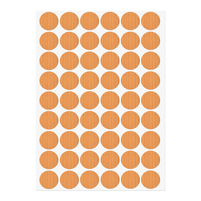 Harfington Uxcell 1 Sheet/54Pcs 21mm PVC Self Adhesive Screw Hole Cover Stickers Textured Orange