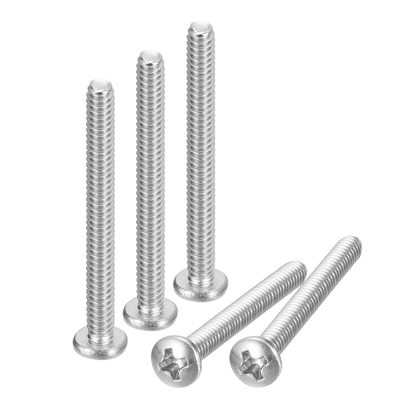 uxcell Uxcell #6-32x2" Pan Head Machine Screws, Stainless Steel 18-8 Screw, Pack of 10