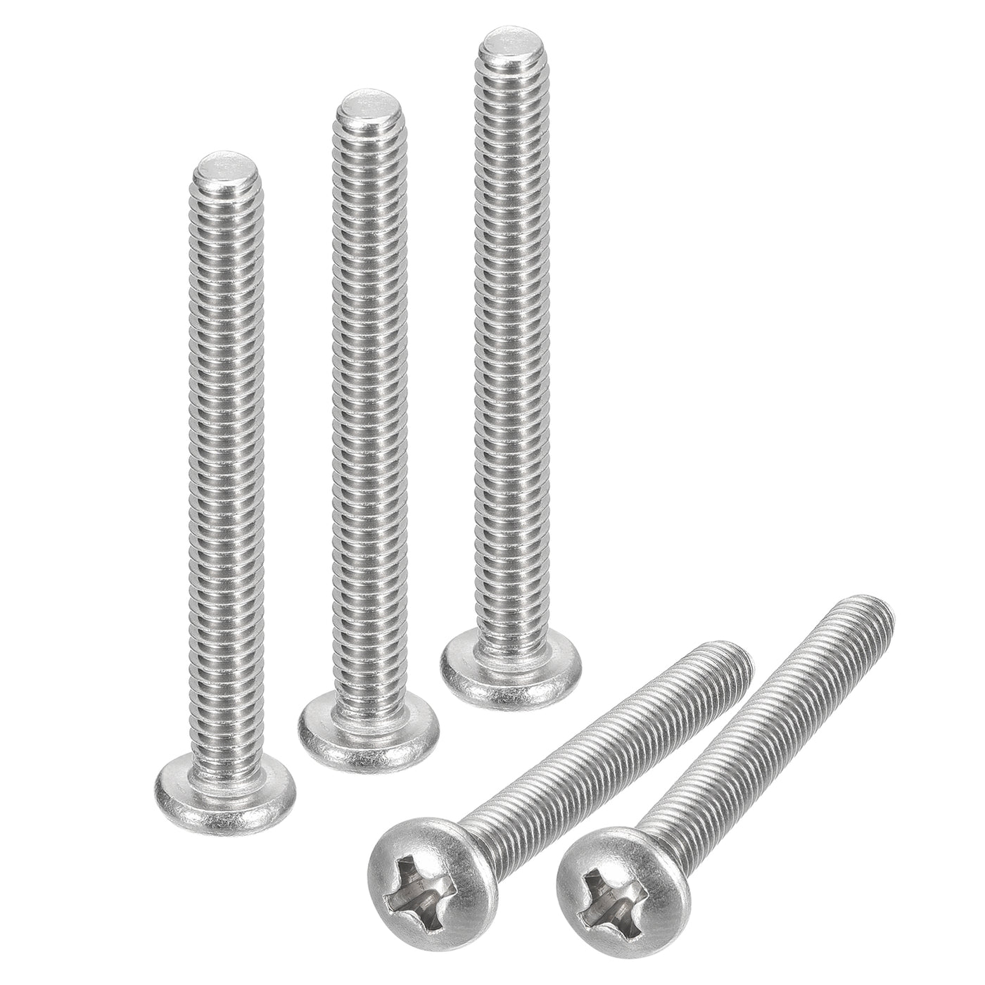 uxcell Uxcell #8-32x1-3/4" Pan Head Machine Screws, Stainless Steel 18-8 Screw, Pack of 20