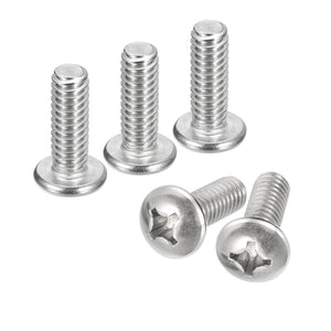 Uxcell M6x35mm 304 Stainless Steel Round Head Phillips Screws Bolts 10pcs